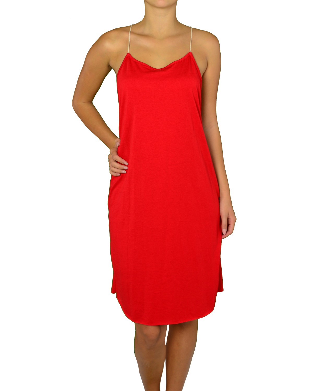 Γυναικείο midi φόρεμα Coocu κόκκινο 91693G